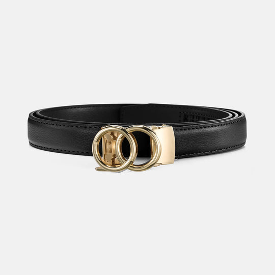 Vitello Belt Thin - GoldBlack